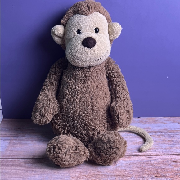 Jellycat Brown Bashful Monkey Stuffed Animal 15